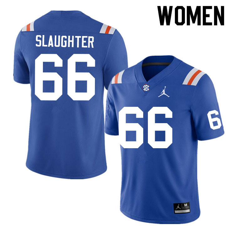 Women #66 Jake Slaughter Florida Gators College Football Jerseys Sale-Throwback